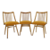 1960s Antonin Suman Oak Chair, Set of Three