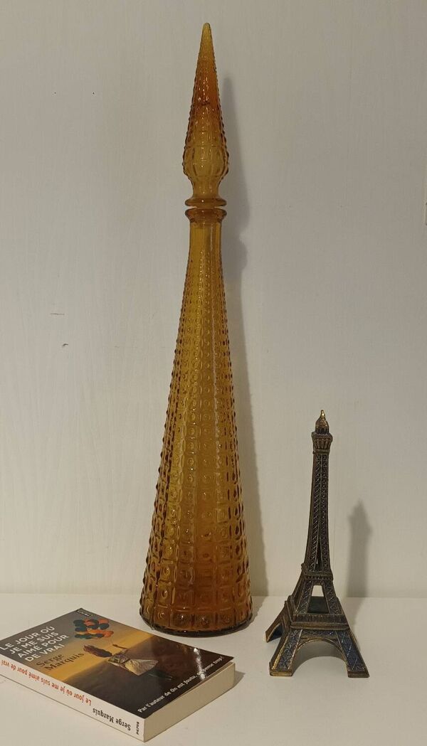 Carafe ambrée Italie Vintage