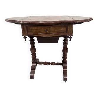 Napoleonic era mahogany and veneer work table, 19th century