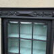 Armoire parisienne vitrée noire et vert grisé 150cm