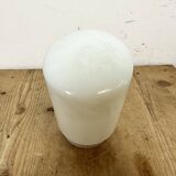 Vintage White Porcelain Wall Light with Milk Glass, 1970s