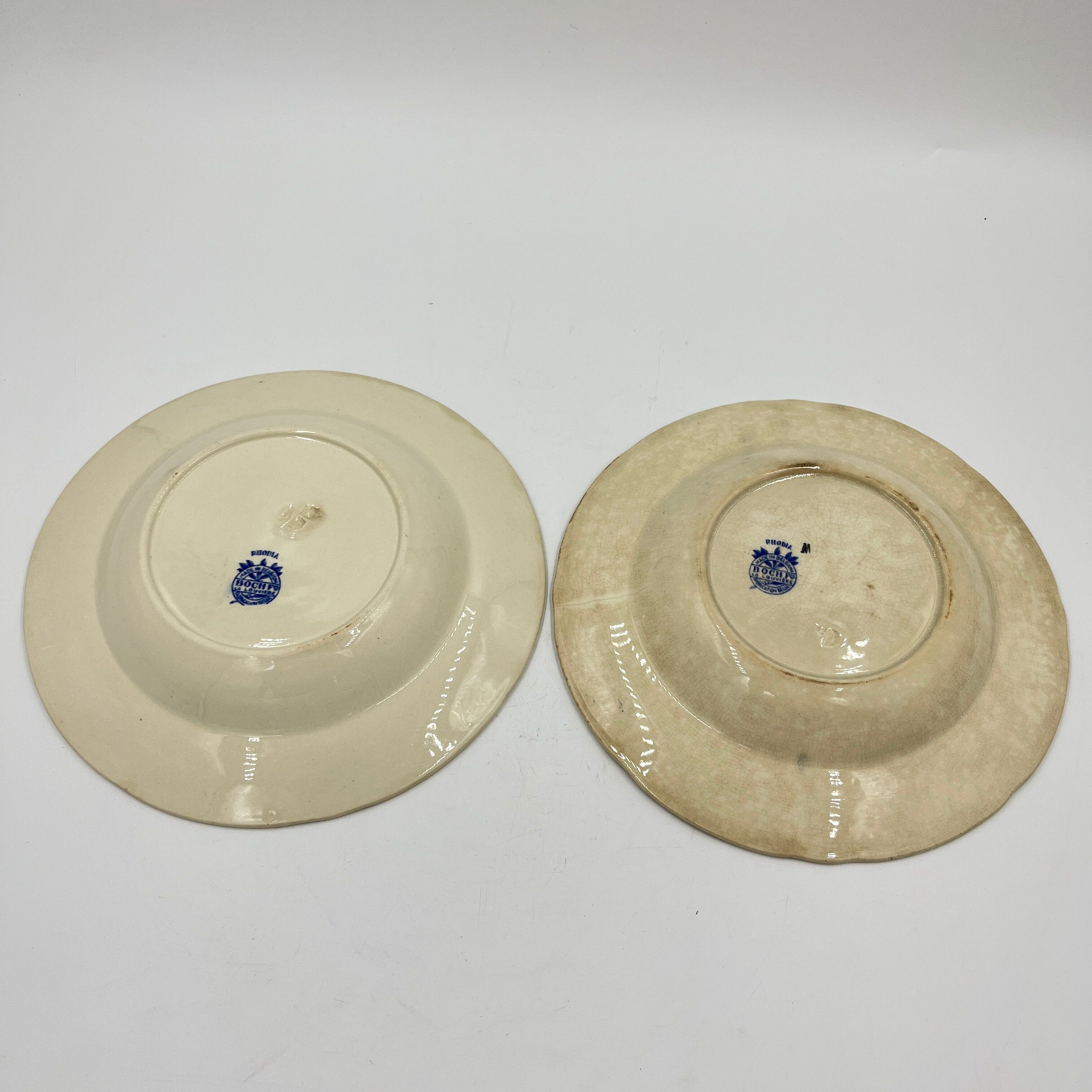 Set of 20 plates Boch Frères décor Rhodia