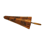 Asian paper and rattan umbrella