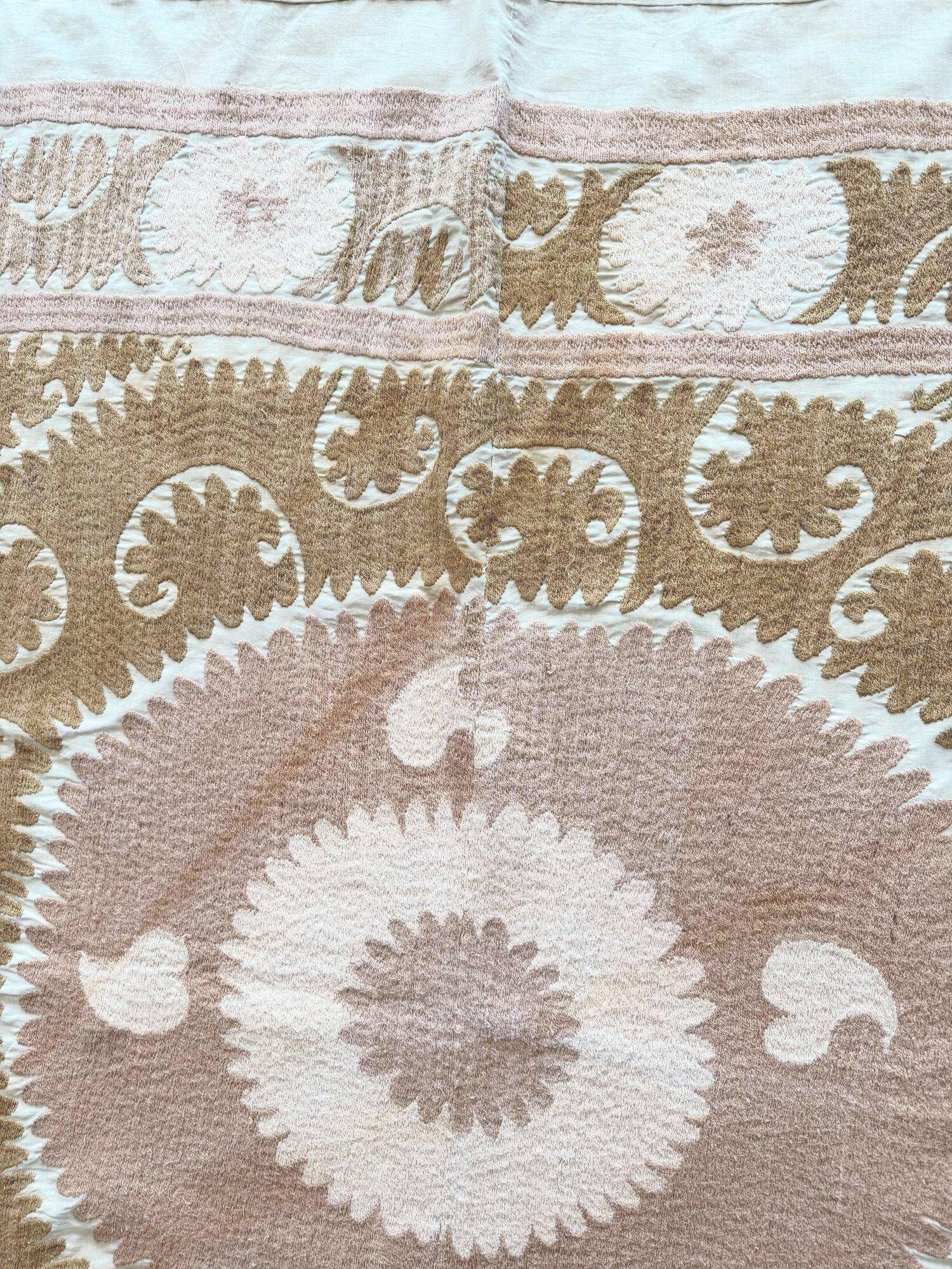 Vintage hand-embroidered tablecloth 140x158 cm