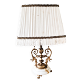 Antique 1-light lamp in gilded bronze and onyx, bedside lamp, desk lamp.