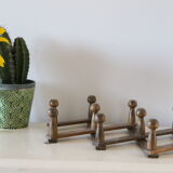Vintage coat rack, wood, accordion