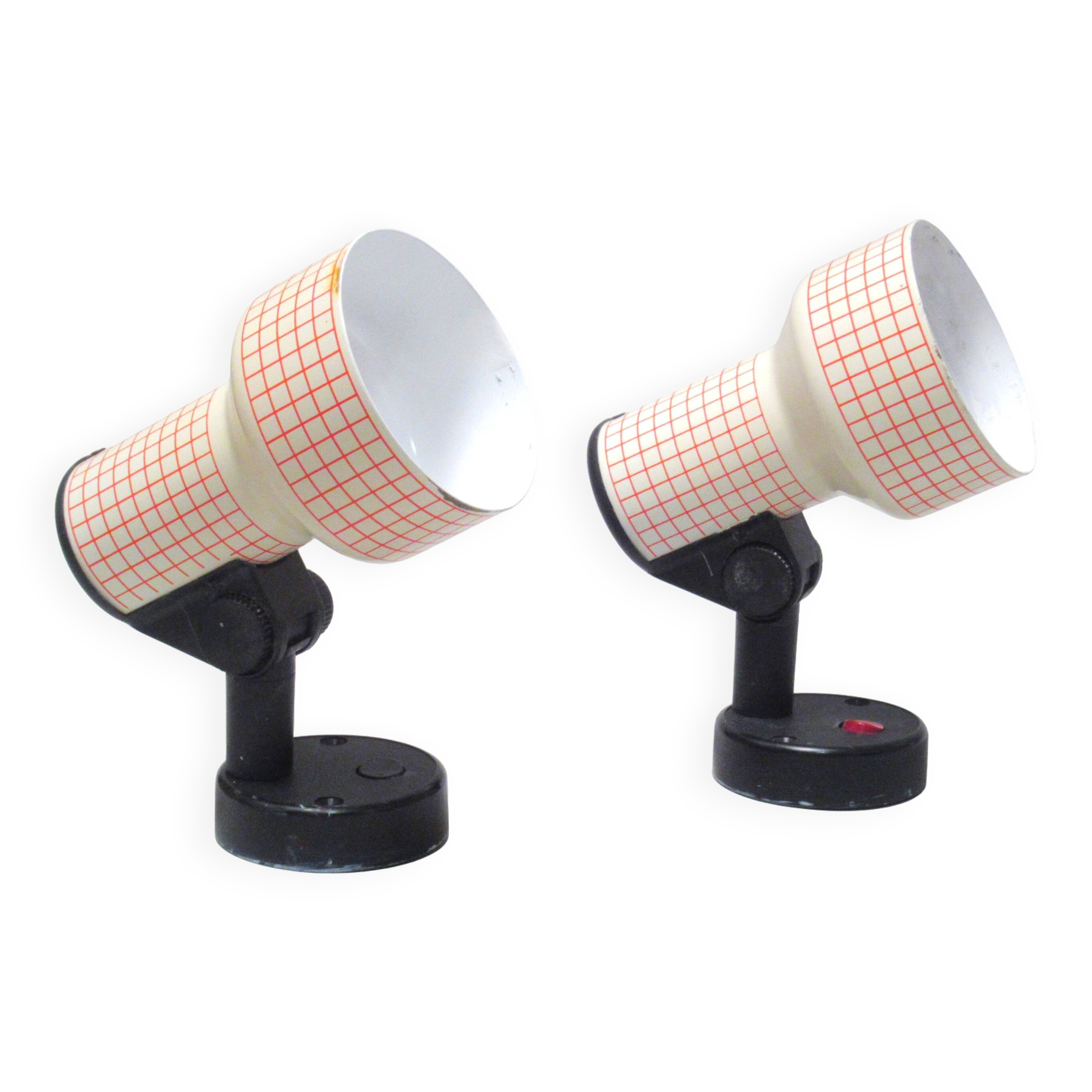 Pair of grid spotlights from the 80s