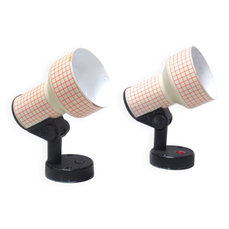 Pair of grid spotlights from the 80s