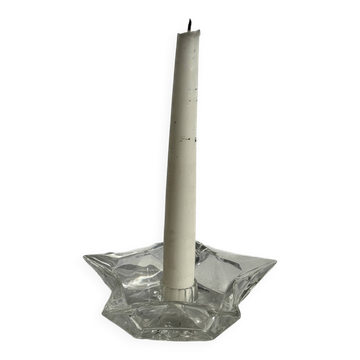 Bougeoir étoile en verre vintage D13