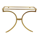 Console En Métal Doré Par Robert Thibier