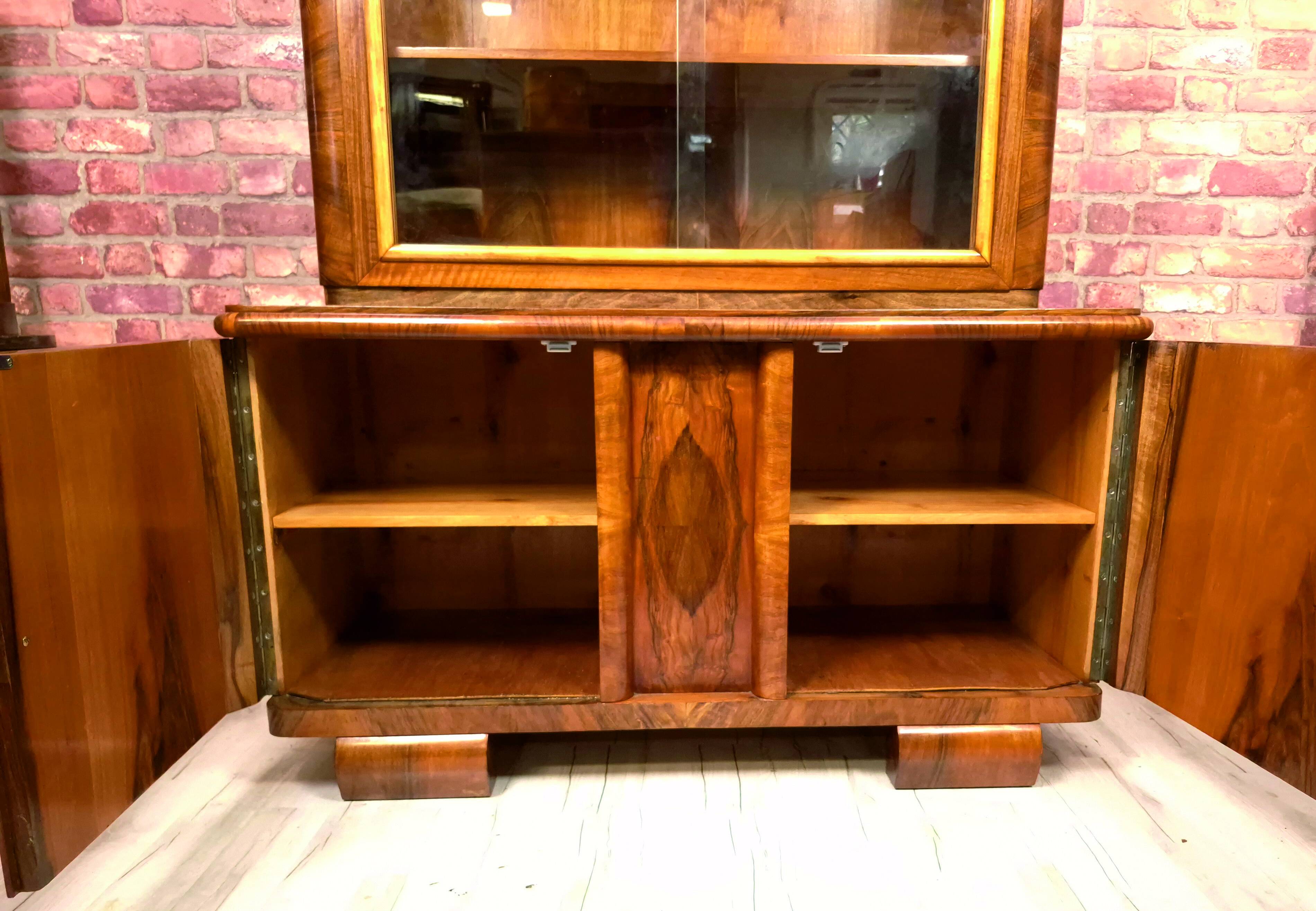 Renovated art deco display cabinet - credenz, 1930s