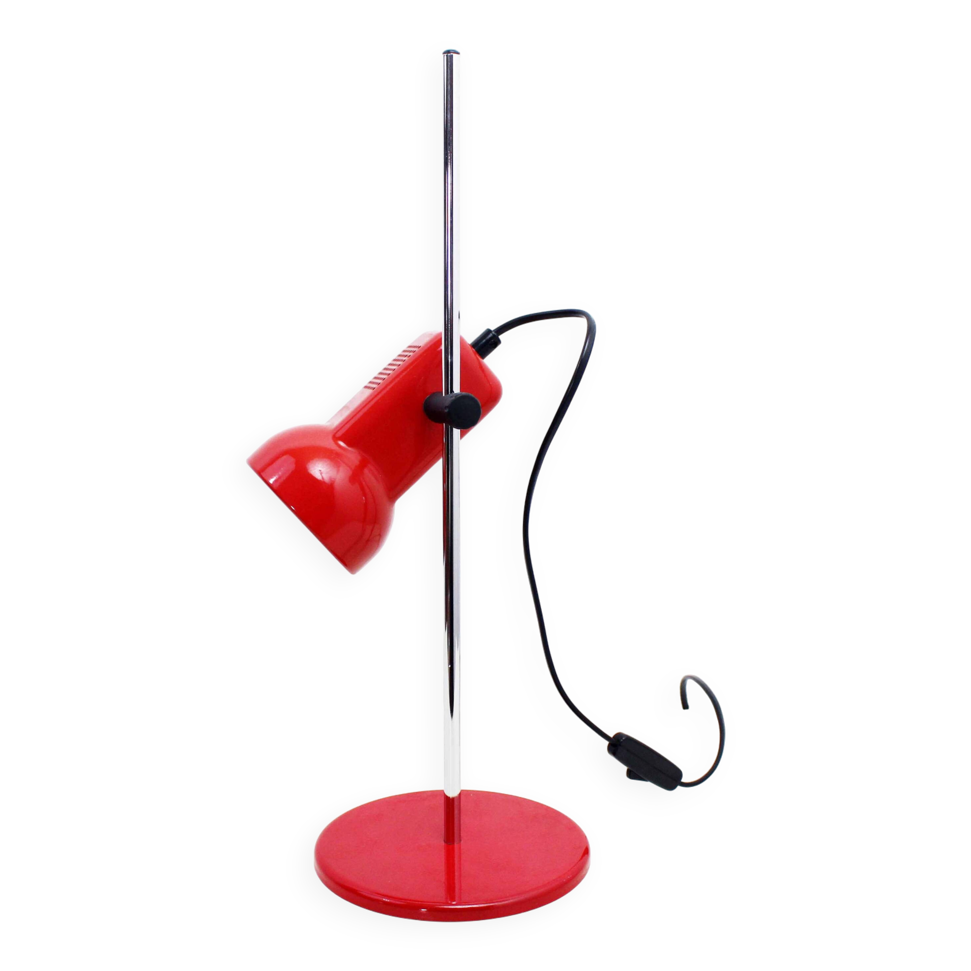 Lampe de bureau en métal rouge