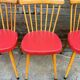 (Lot) 4 belles chaises pieds compas années 60/70