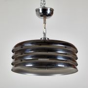 Chrome four-lamella metal pendant by borsfay tamás