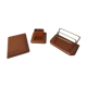 Set accessories office set quilted leather