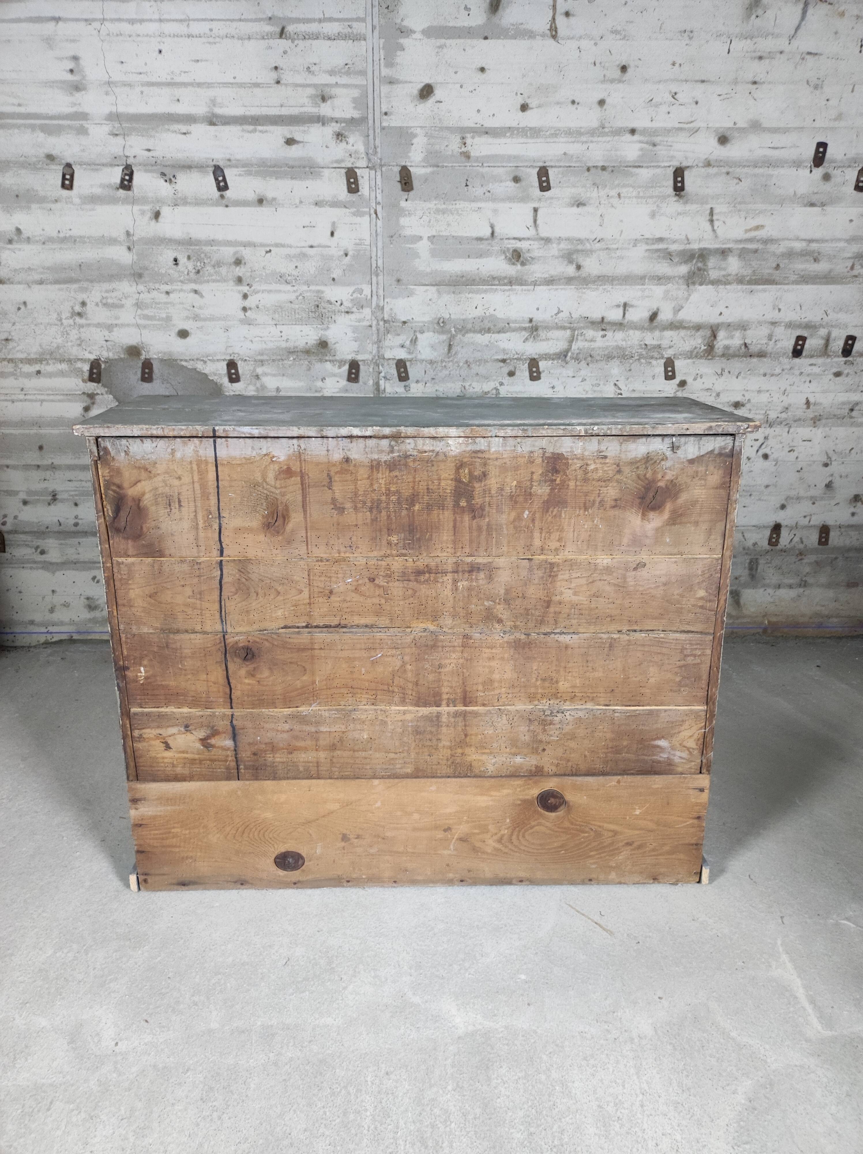 Patinated grey Parisian buffet