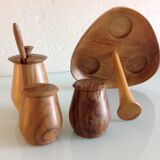 Scandinavian style wooden condiment set 60/70