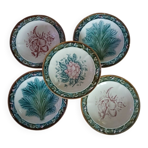 5 assiettes anciennes - longchamp