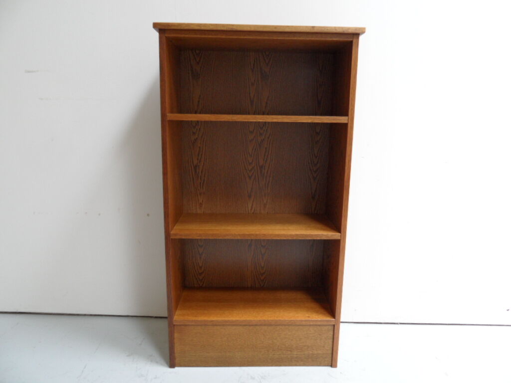 Vintage oak open bookcase