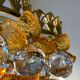 Murano ceiling light yellow flowers and glass balls 1970