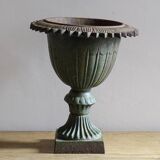 Antique Cast Iron Garden Urn, Campana Form Planter
