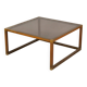 Vintage coffee table in brass and glass, Italy, 1960s-1970s