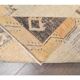 Vintage Gold-Beige Turkish Hand-Knotted Hallway Runner 115x419