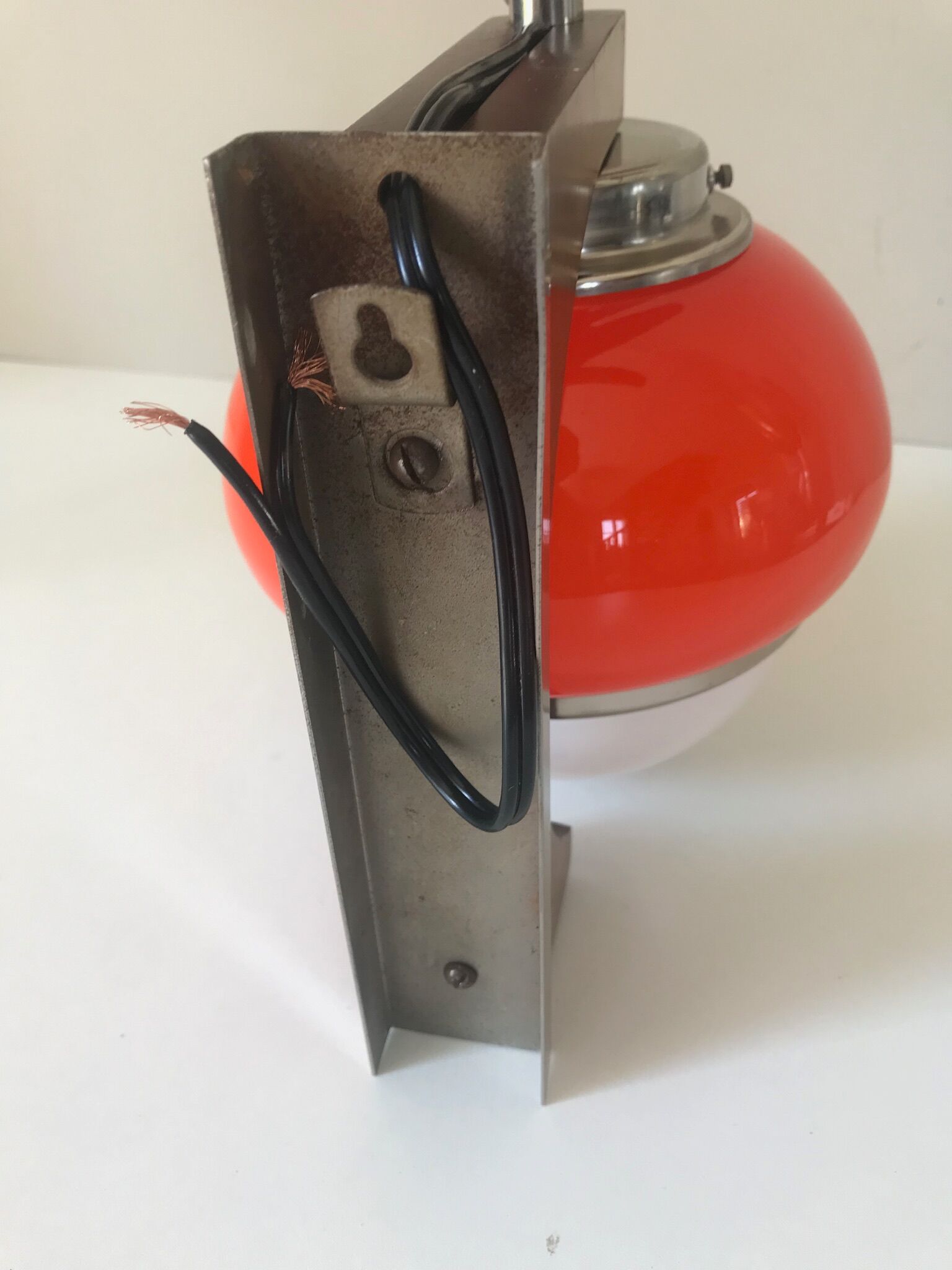 Applique bois et verre des annees 70
