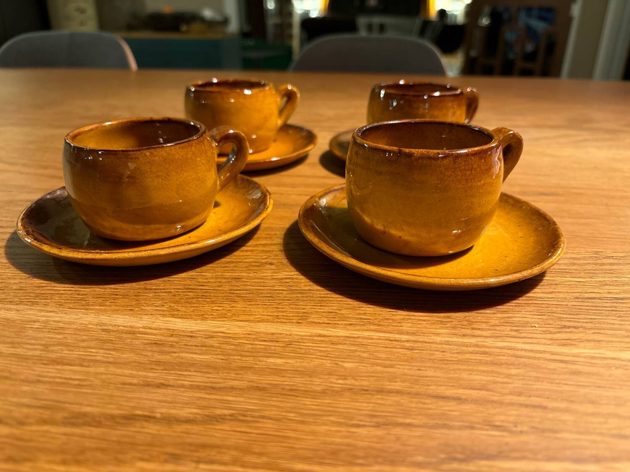 Set of 4 Anduze pottery cups