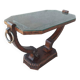 Table basse Art Déco en bois sculpté