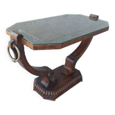 Table basse Art Déco en bois sculpté