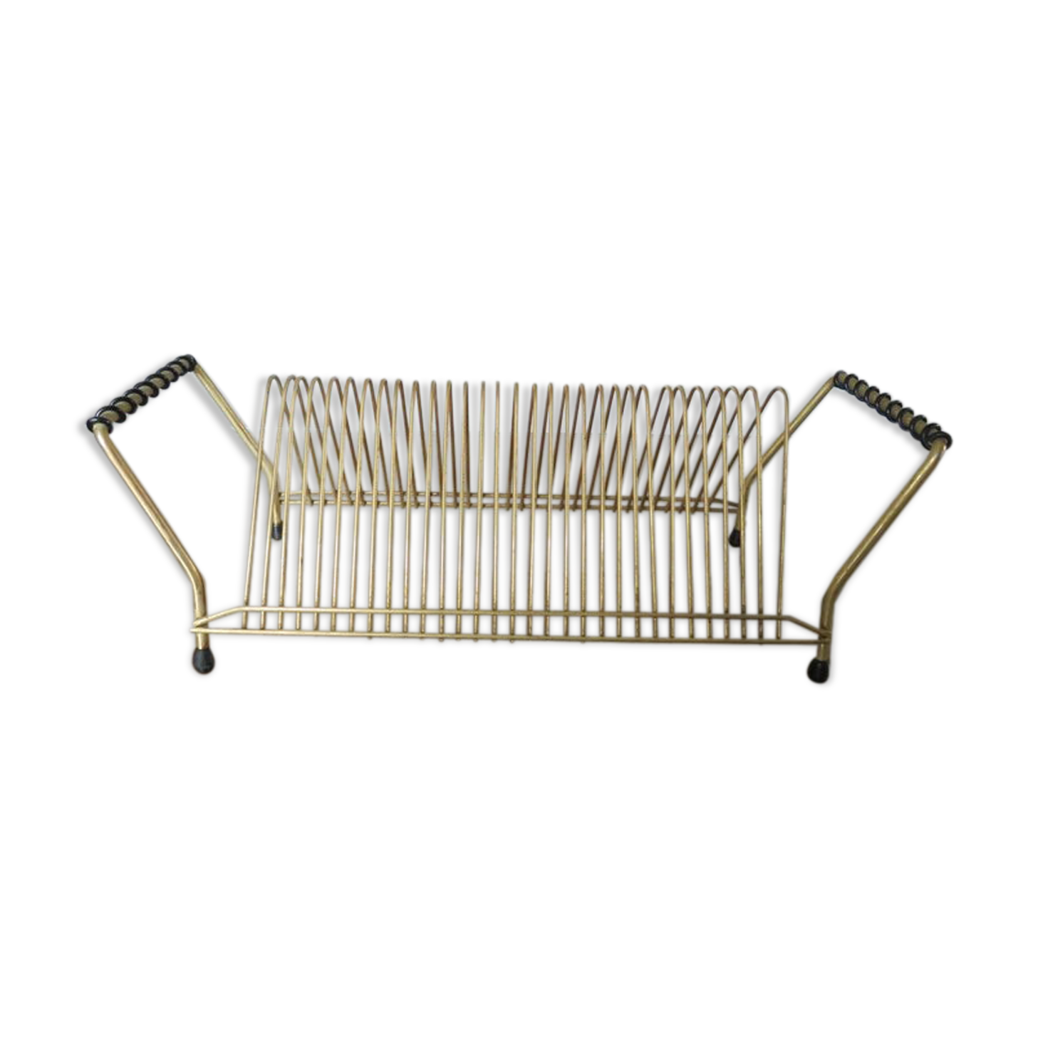 Range vinyls in gold metal and scoubidou 50s 60s