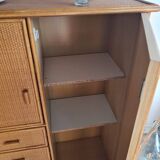 Armoire en rotin vintage