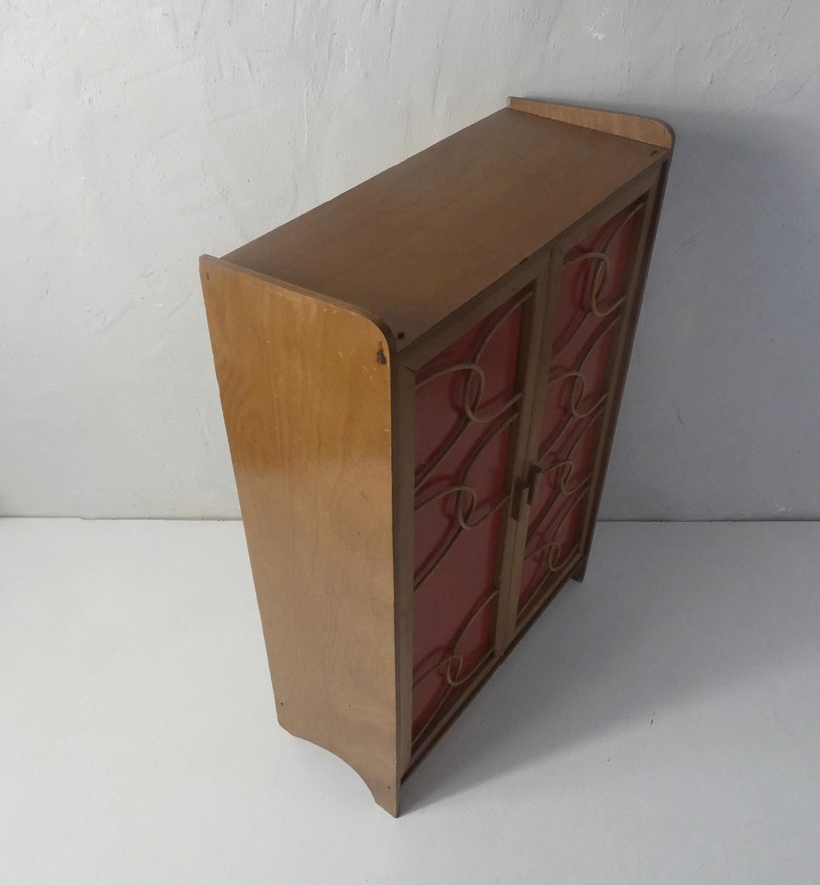 Rattan doll cabinet