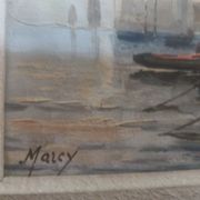 Tableau marine vers 1940 par Claude Marcy