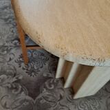 Table manger travertin.