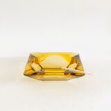 Vintage amber glass ashtray