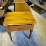 Series of 4 solid teak bedside tables circa 1980