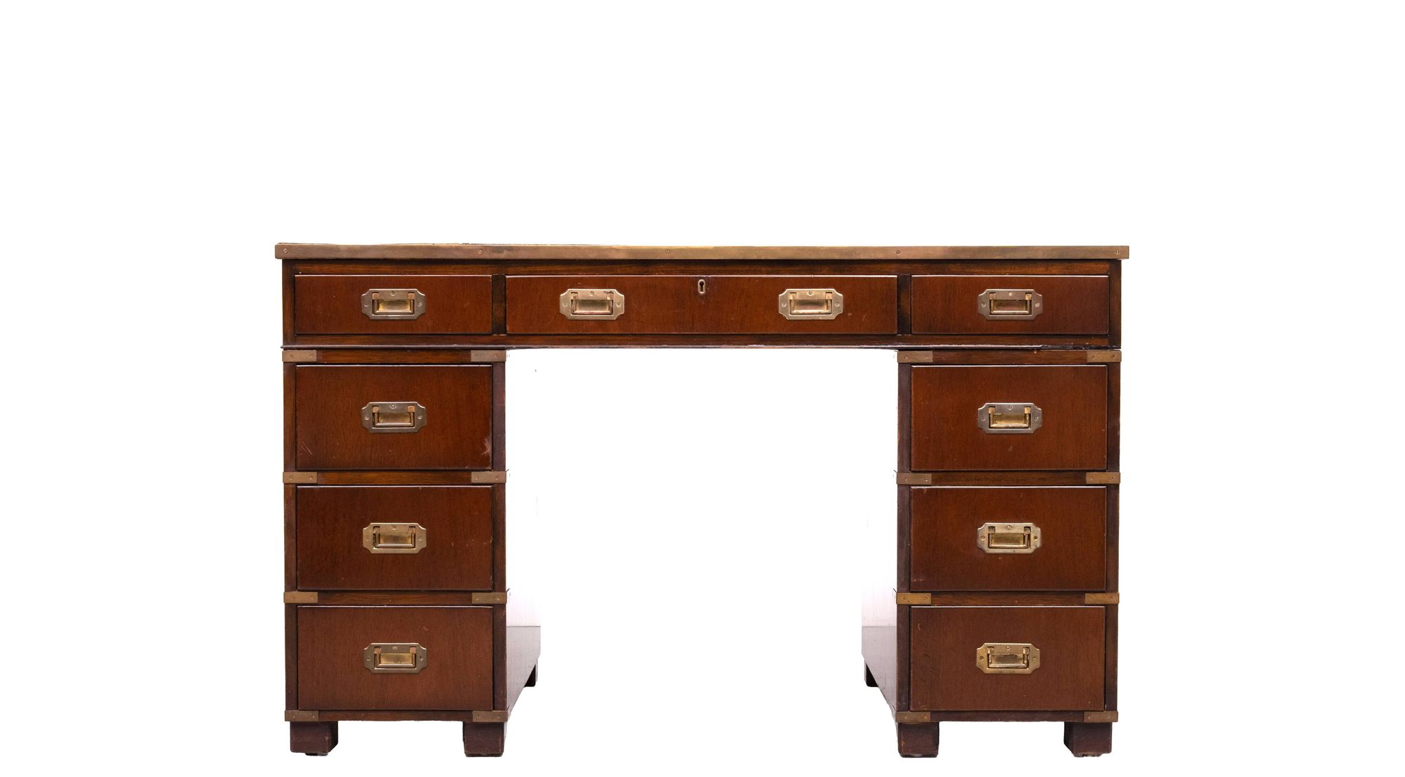 Bureau de campagne en acajou par N. Norton LTD Angleterre