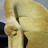 Pair of green toad armchairs