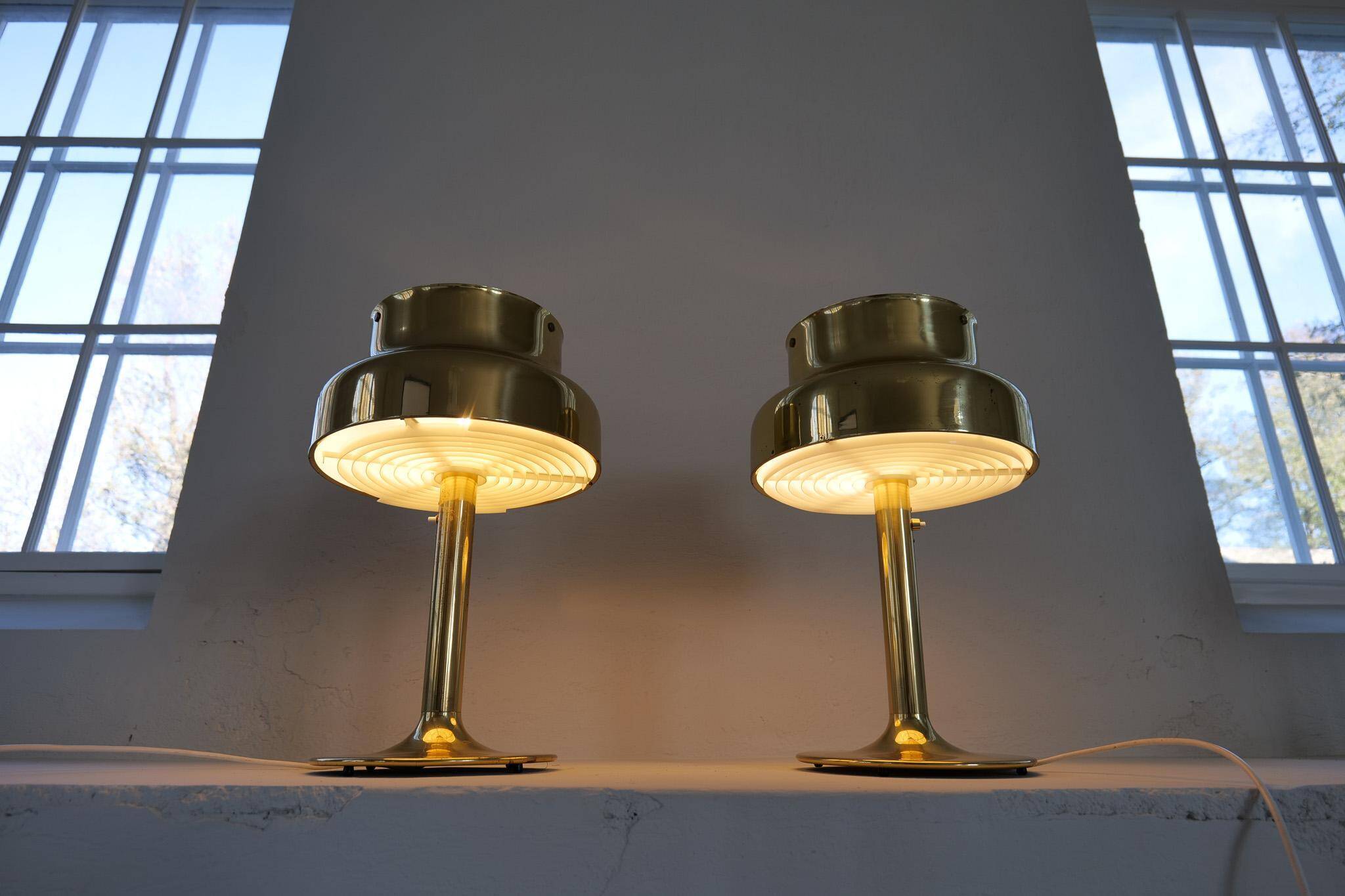 Pair of "Bumling" table lamps mid-century modern Ateljé Lyktan, 1960s