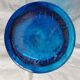 Italian vase in engraved blue glass