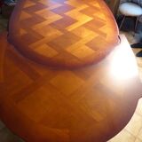Louis XV style table and 6 chairs in solid wood, excellent condition