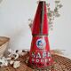 Red metal canister pot
