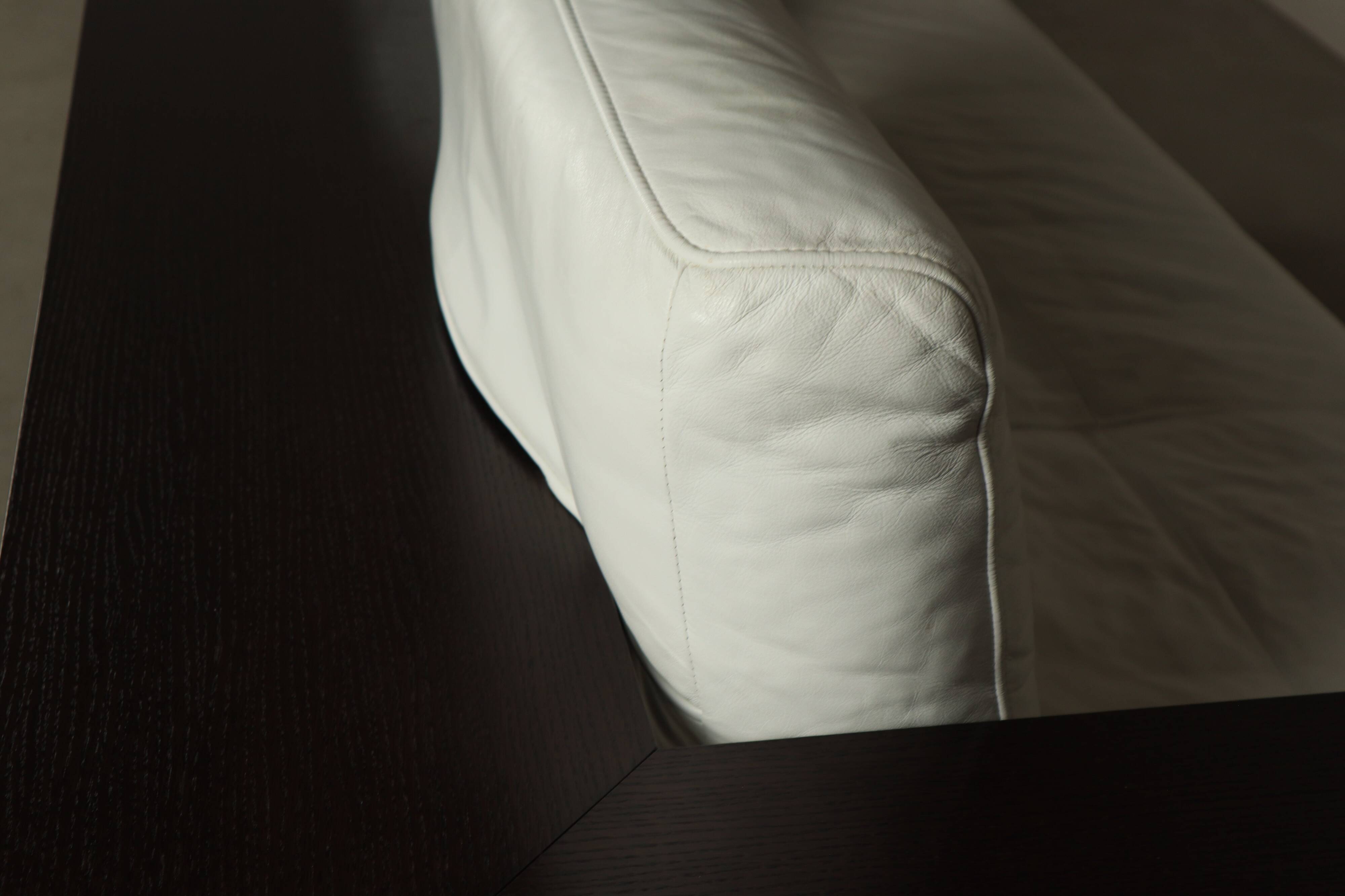 Rolf Benz Dono sofa by Christian Werner in white leather, 1990s