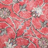 2x8 red floral turkish runner rug.77x261cm