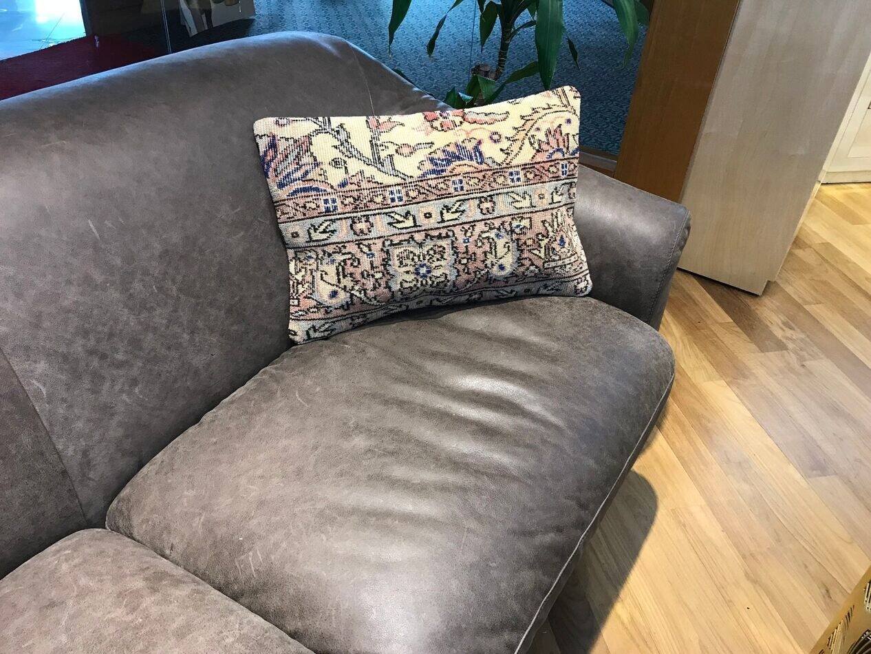 Housse de coussin neutre à motif floral 40x60cm