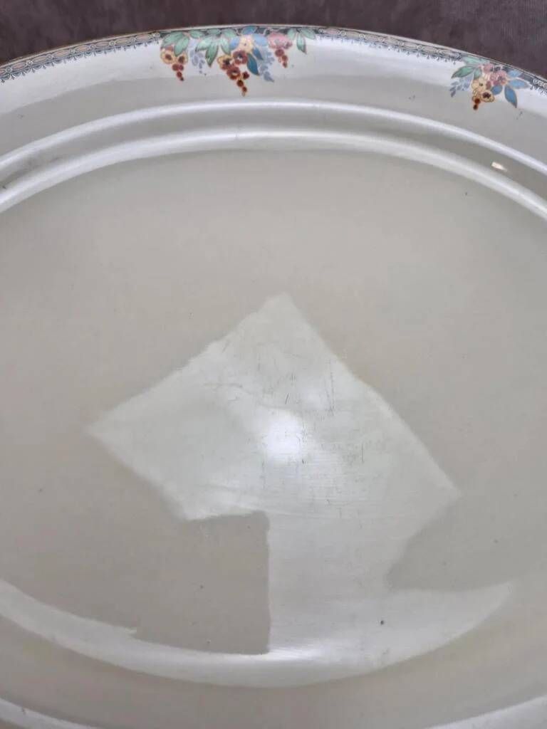 Large oval dish in English earthenware Homeleigh Ware Arcady – 1930s