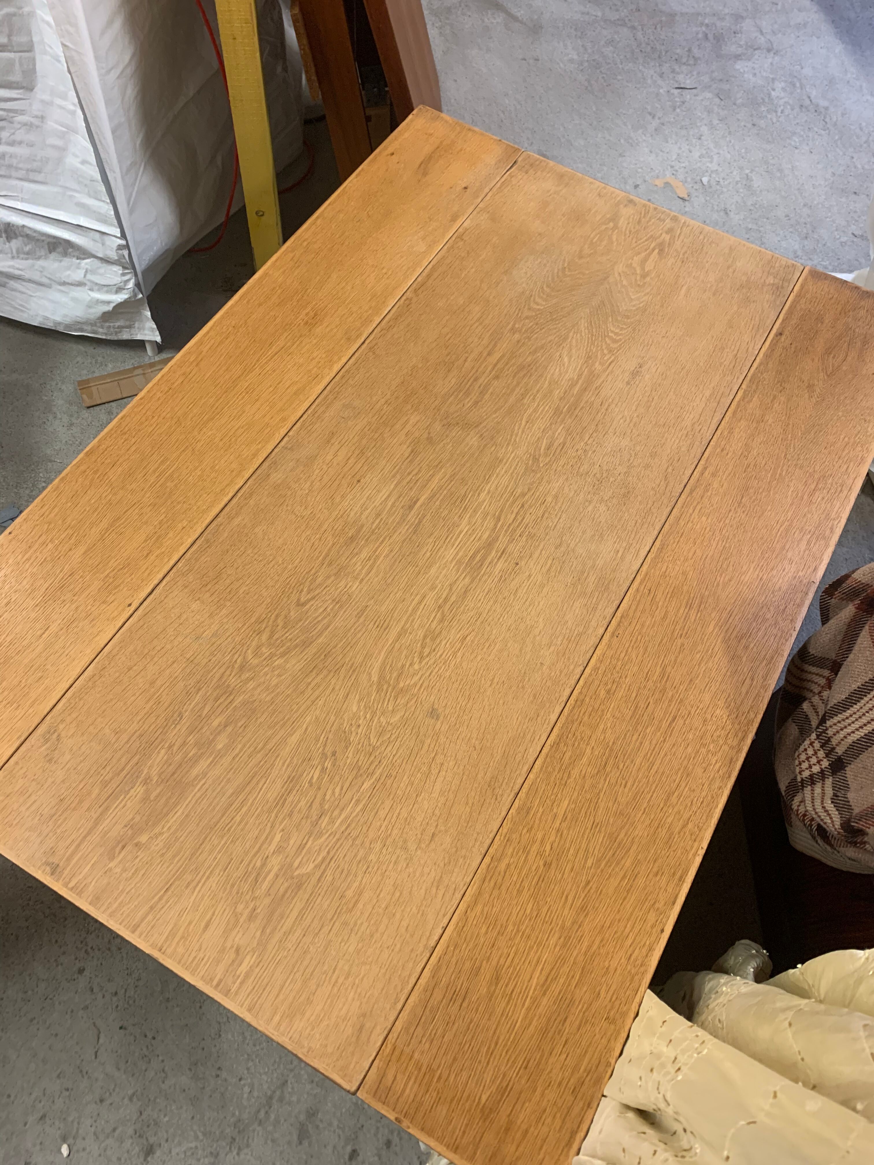 Extendable and adjustable Scandinavian oak coffee/dining table - 1960