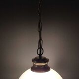 Art nouveau opaline pendant lamp